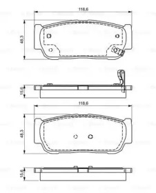 Комплект тормозных колодок BOSCH 0 986 495 315