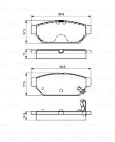 Комплект тормозных колодок BOSCH 0 986 495 326