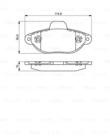 Комплект тормозных колодок BOSCH 0 986 495 338