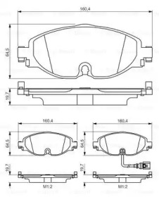 Комплект тормозных колодок BOSCH 0 986 495 347