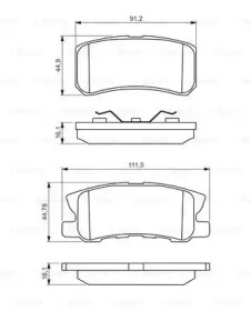 Комплект тормозных колодок BOSCH 0 986 495 357