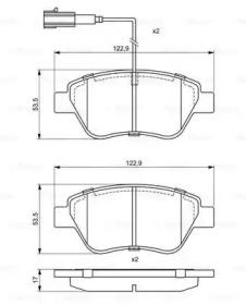 Комплект тормозных колодок BOSCH 0 986 495 378