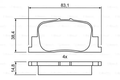 Комплект тормозных колодок BOSCH 0 986 495 389