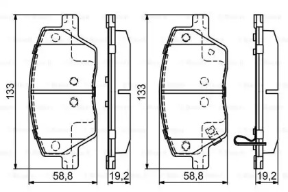 Комплект тормозных колодок BOSCH 0 986 495 392