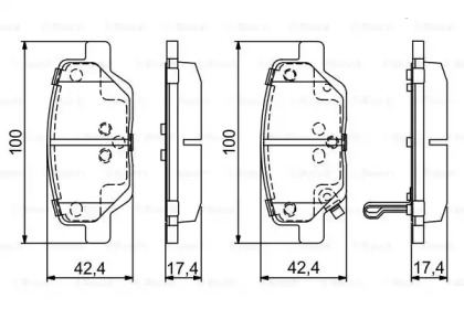 Комплект тормозных колодок BOSCH 0 986 495 393