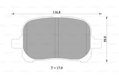 Комплект тормозных колодок BOSCH 0 986 505 001