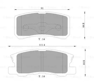 Комплект тормозных колодок BOSCH 0 986 505 079