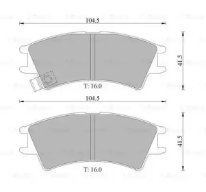 Комплект тормозных колодок BOSCH 0 986 505 098