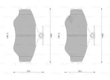 Комплект тормозных колодок BOSCH 0 986 505 295