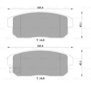 Комплект тормозных колодок BOSCH 0 986 505 407