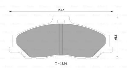 Комплект тормозных колодок BOSCH 0 986 505 681