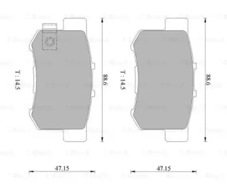 Комплект тормозных колодок BOSCH 0 986 505 694