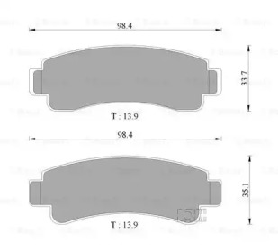 Комплект тормозных колодок BOSCH 0 986 505 784