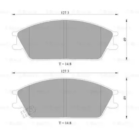 Комплект тормозных колодок BOSCH 0 986 505 985