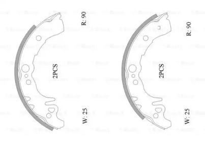 Комлект тормозных накладок BOSCH 0 986 AB0 119