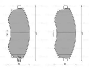 Комплект тормозных колодок BOSCH 0 986 AB0 205