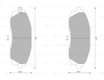 Комплект тормозных колодок BOSCH 0 986 AB0 215