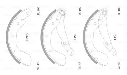 Комлект тормозных накладок BOSCH 0 986 AB0 891