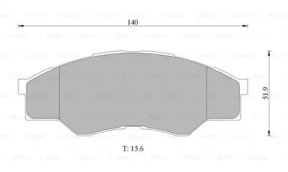 Комплект тормозных колодок BOSCH 0 986 AB1 007