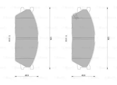 Комплект тормозных колодок BOSCH 0 986 AB1 021