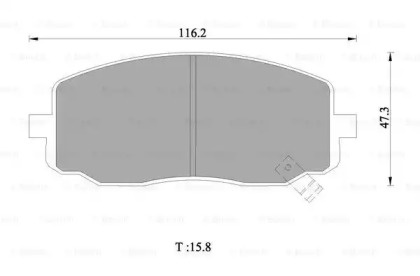 Комплект тормозных колодок BOSCH 0 986 AB1 028