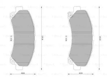 Комплект тормозных колодок BOSCH 0 986 AB1 041