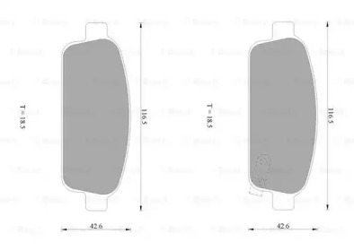 Комплект тормозных колодок BOSCH 0 986 AB1 043