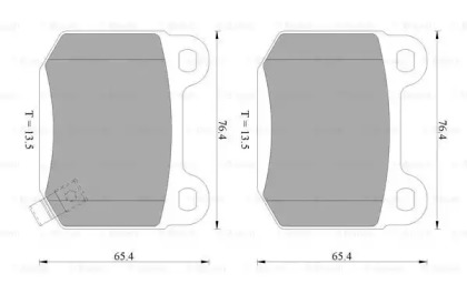 Комплект тормозных колодок BOSCH 0 986 AB1 068