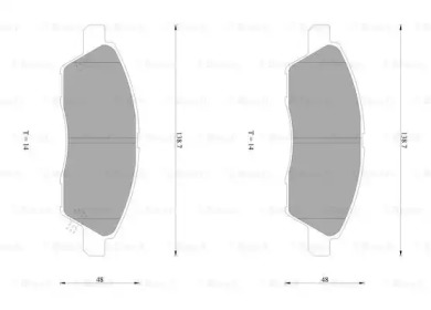 Комплект тормозных колодок BOSCH 0 986 AB1 071