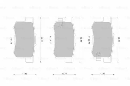 Комплект тормозных колодок BOSCH 0 986 AB1 116