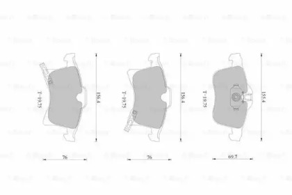 Комплект тормозных колодок BOSCH 0 986 AB1 117