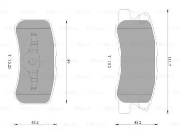 Комплект тормозных колодок BOSCH 0 986 AB1 130