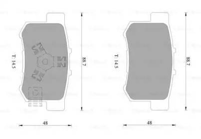 Комплект тормозных колодок BOSCH 0 986 AB1 380