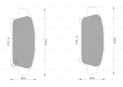 Комплект тормозных колодок BOSCH 0 986 AB1 400