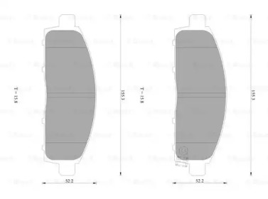 Комплект тормозных колодок BOSCH 0 986 AB1 417