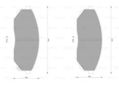 Комплект тормозных колодок BOSCH 0 986 AB1 441