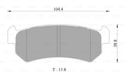 Комплект тормозных колодок BOSCH 0 986 AB1 442