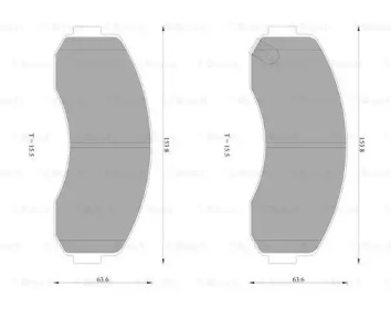 Комплект тормозных колодок BOSCH 0 986 AB1 464