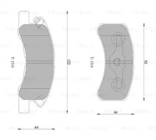 Комплект тормозных колодок BOSCH 0 986 AB1 467