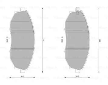 Комплект тормозных колодок BOSCH 0 986 AB1 468