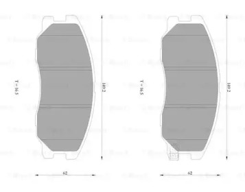 Комплект тормозных колодок BOSCH 0 986 AB1 469