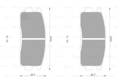 Комплект тормозных колодок BOSCH 0 986 AB1 470