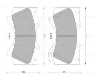 Комплект тормозных колодок BOSCH 0 986 AB1 493