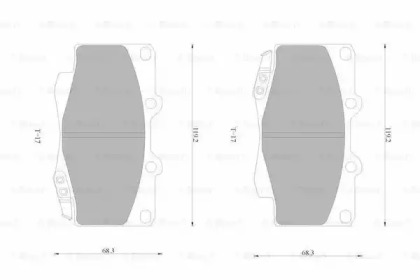 Комплект тормозных колодок BOSCH 0 986 AB1 931