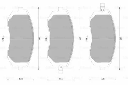 Комплект тормозных колодок BOSCH 0 986 AB1 961