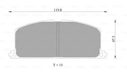 Комплект тормозных колодок BOSCH 0 986 AB2 001