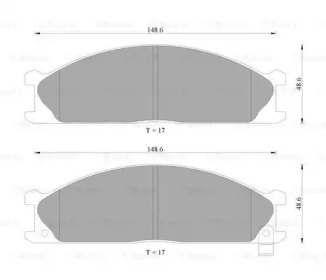 Комплект тормозных колодок BOSCH 0 986 AB2 007