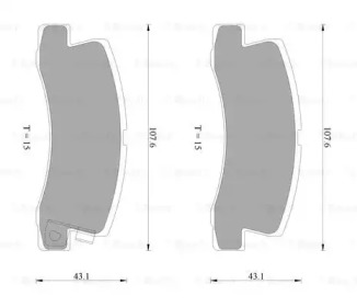 Комплект тормозных колодок BOSCH 0 986 AB2 258