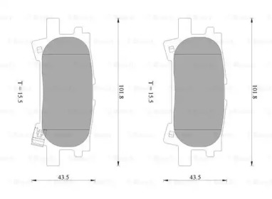 Комплект тормозных колодок BOSCH 0 986 AB2 260