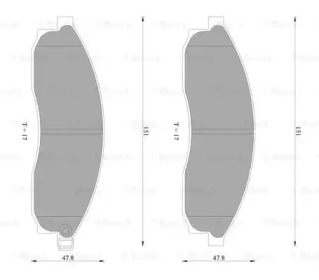 Комплект тормозных колодок BOSCH 0 986 AB2 278